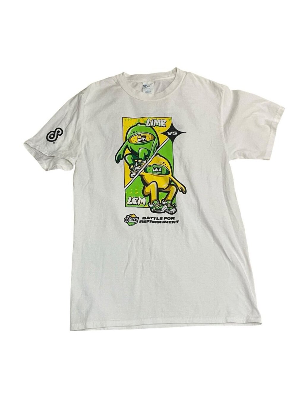 Starry Pepsi Lemon Vs Lime Promo Soda Drink T-Shirt Unisex Adult Sz Small White